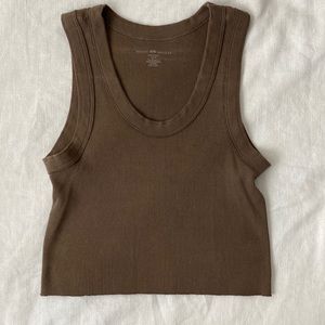 brown tank, brandy melville, one size (fits size small)